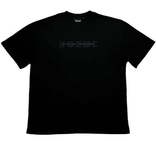 Black "Create your own future" Oversize t-shirt