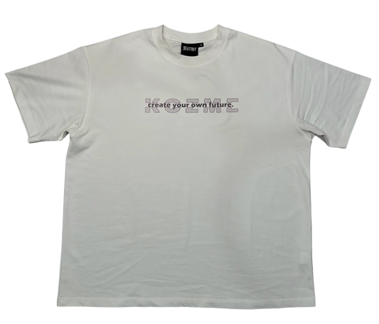 White "Create your own future" Oversize t-shirt